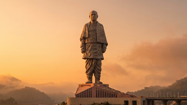 Majestic Bronze Sardar Patel Monument in Morning Light