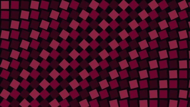 Abstract geometric motion background, with rotating red, squares pattern