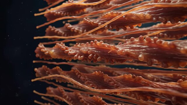 Striated muscle fiber myofibril and relaxed sarcomere filament alignment