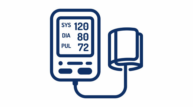 Blood Pressure Monitor Line Icon