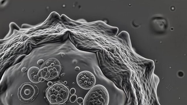 Biological cell apoptosis onset and cellular lysis membrane deformation