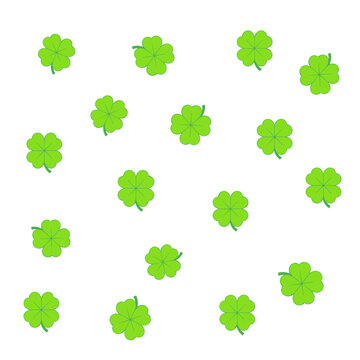 set of four leaf clover
