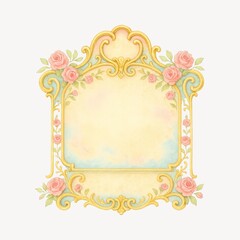 Fototapeta premium Vintage floral ornate frame design.