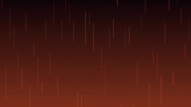 Abstract red gradient background, with falling vertical, light streaks motion