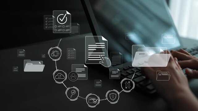 Document management system for secure file storage, organized access, and efficient digital workflow including verification, upload, analytics, and approval process Marrow