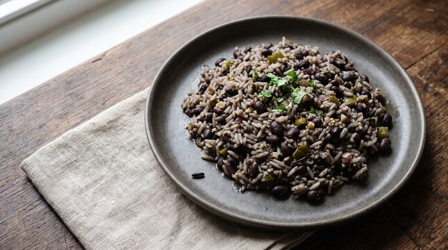 Classic Cuban Moros y Cristianos Rice and Beans