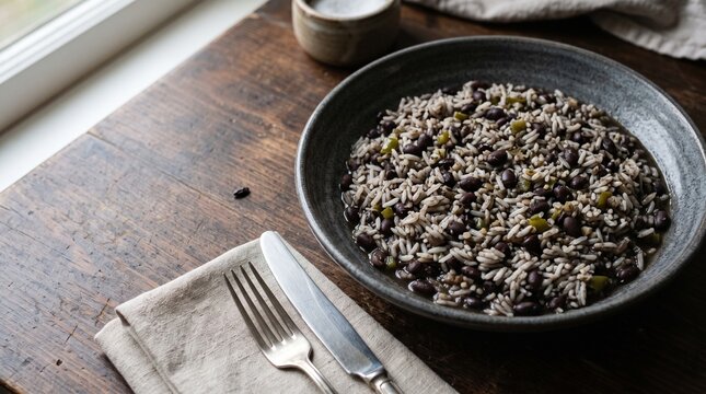 Classic Cuban Moros y Cristianos Rice and Beans