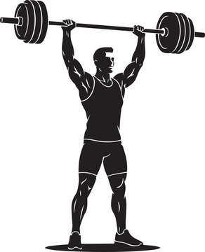 Fitness Workout Exercise and Artificial Intelligence Technology Silhouette Vector Collection