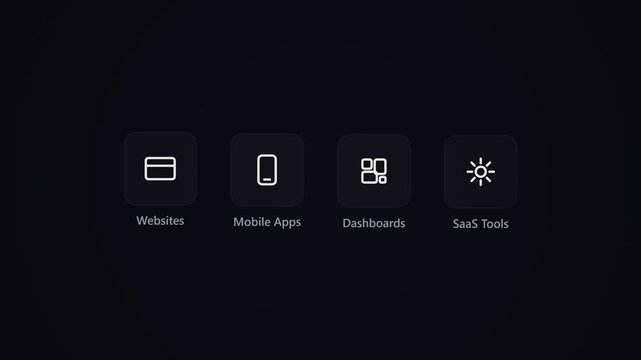 Digital service icons for websites mobile apps dashboards saas tools