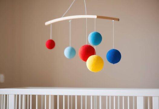 Montessori Gobbi Inspired Mobile for Infant Visual Development and Nursery Interior