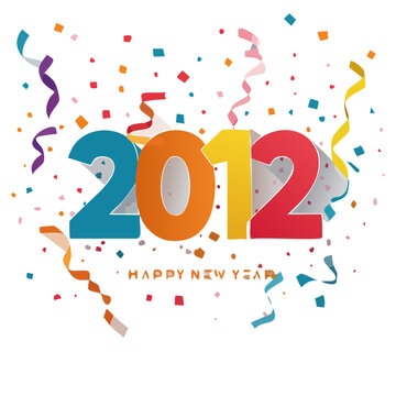 2012 New Year Celebration Vector Illustration