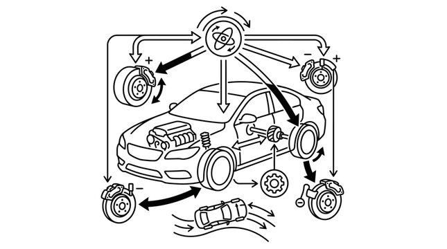 Electronic Stability Program ESP vehicle motion diagram.