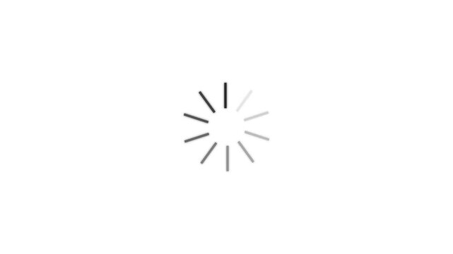 Animated circular loading mark with white background and no background.
