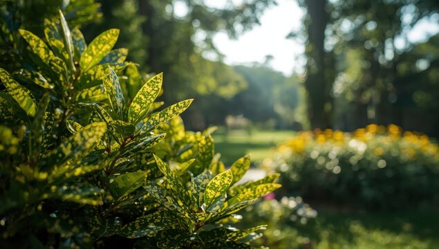 Aucuba japonica, often called Japanese laurel or gold dust plant.