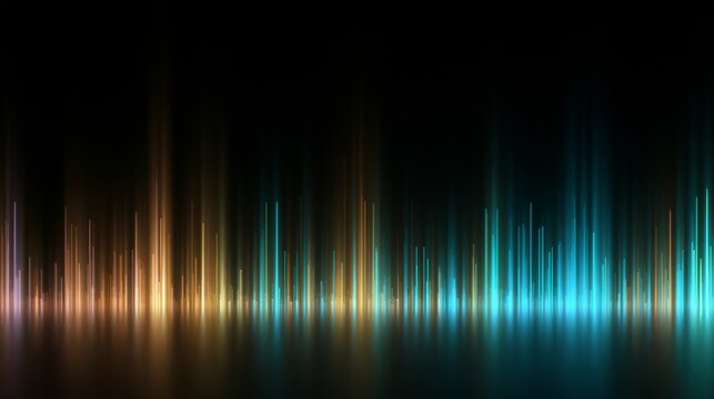 Trade volume analytics background with glowing market activity bars