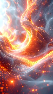 Vibrant, swirling flames with warm orange and yellow hues