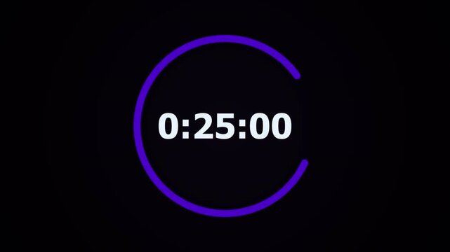 30 second countdown timer sequence with white number text glowing from 30 to 0 with layered pink cyan circle elements on black background 4K UHD