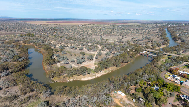 The Darling river at North Bourke. New South Wales.