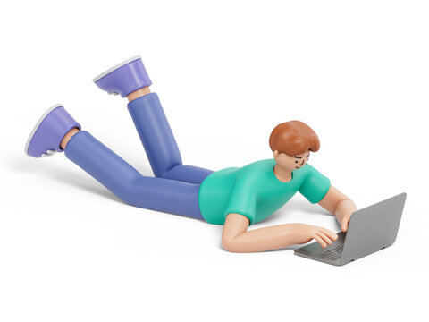 A man using a laptop