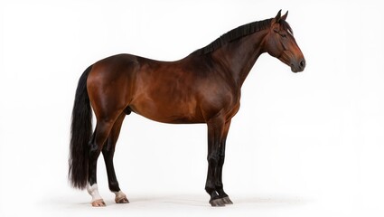Fototapeta premium horse solated on pure white background