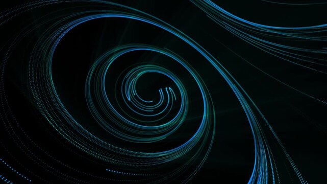 Fantastic video animation with particle wave object in slow motion and space for text