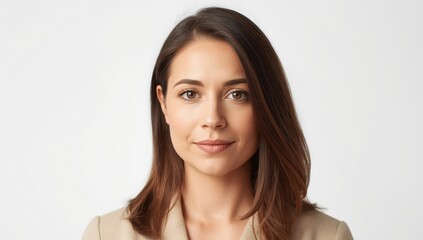 Fototapeta premium Profile picture with a white backdrop.