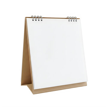 Empty wooden flip chart stand with blank page