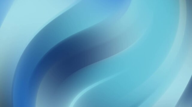 Abstract blue wavy background with smooth gradient curves