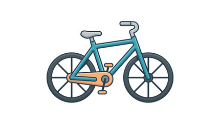 Fototapeta premium Colorful Bicycle Icon - Eco-Friendly Transportation, Healthy Lifestyle