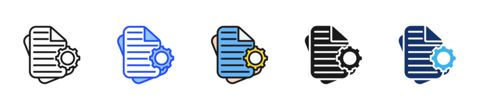 Sales Process Icon Collection With Multiple Styles