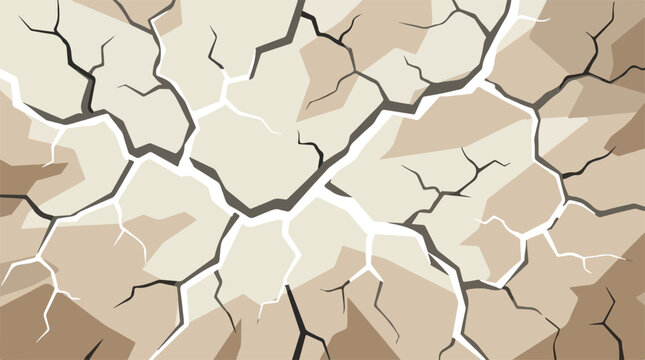 Cracked Dry Earth Surface in Arid Landscape for Environmental Themes
