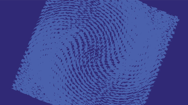 Abstract blue fingerprint pattern vector, biometric security identification texture, digital forensic science background for cyber security