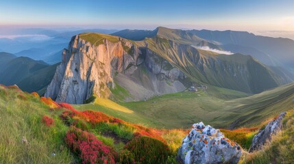 Beautiful mountain scenery during the day
