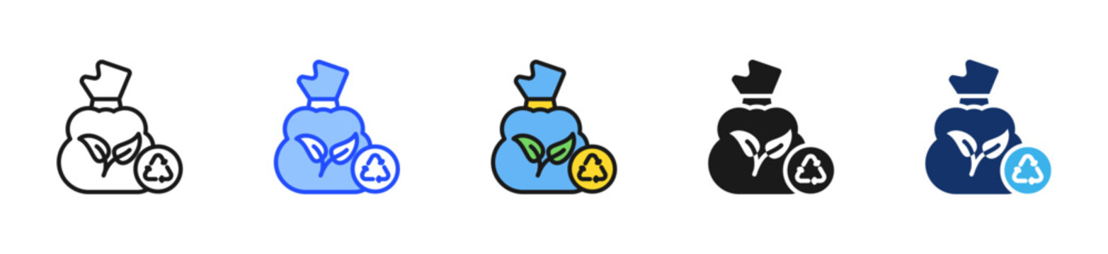 Zero Waste Icon Collection With Multiple Styles