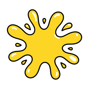 Yellow Paint Splash Vector Illustration