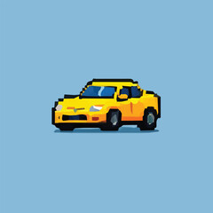 Fototapeta premium Pixel Art Sports Car Design Vector