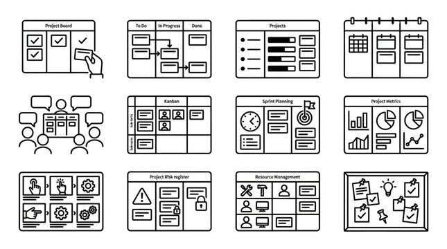 Collection of business workflow diagrams.