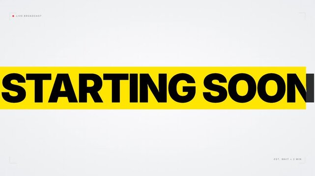 Starting Soon Animated Screen Overlay for Live Streaming Broadcasts.