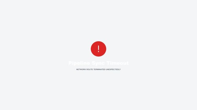 Smartphone Usage Data Metrics Bar Chart Animation with Pipeline Sync Timeout Error Screen on Light Background