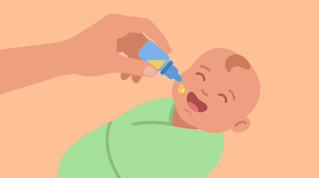 Vaccine Drop Administered Orally to Infant