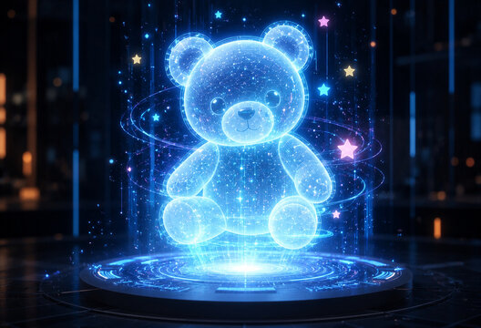 かわいいクマのホログラム