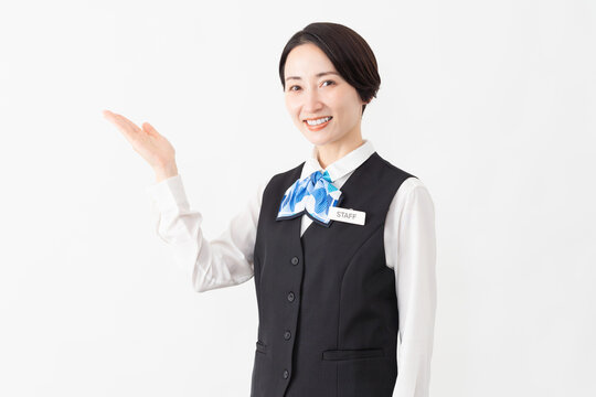制服を着た受付係の女性　ジョブイメージ