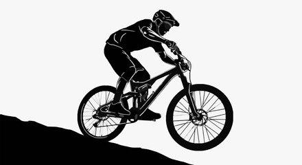 Obraz premium Mountain Biker in Action.