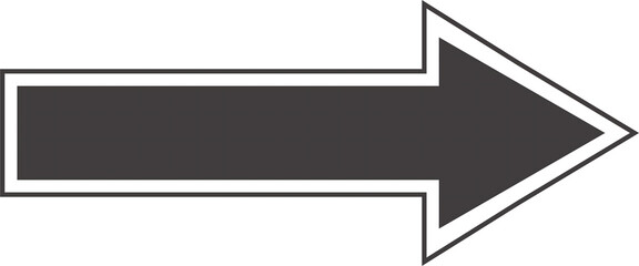 Black arrow pointing right direction sign symbol vector isolated on transparent background © SIRIN
