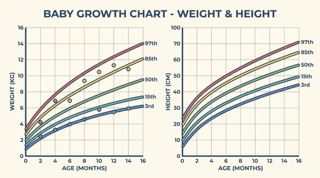 Baby Percentile Growth Chart for Weight and Height