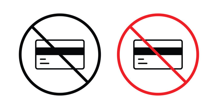 No credit card sign