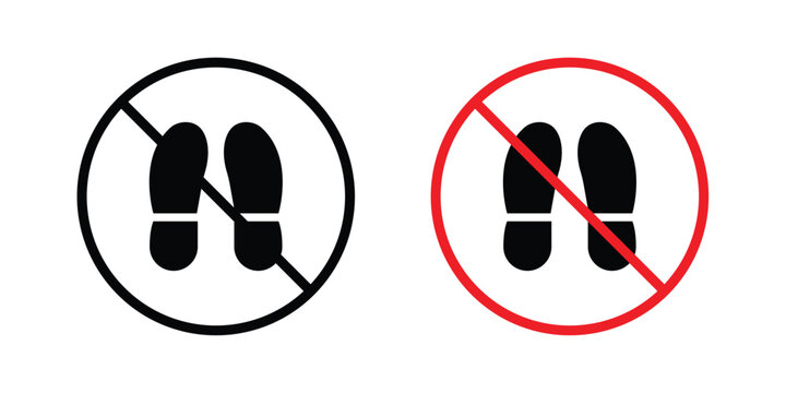 No foot print sign