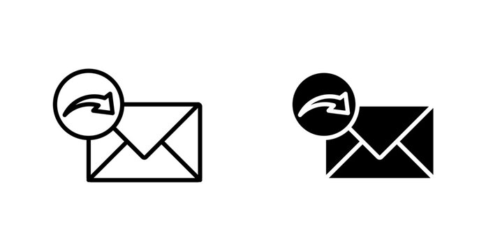 Forward Email Message multi style icon set