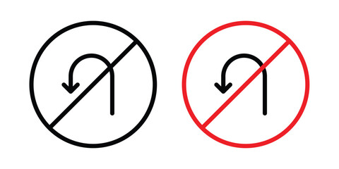 No u turn road sign © Curlyhair