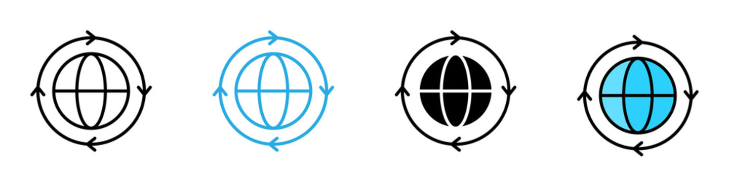 Internet multi - style icon design concept